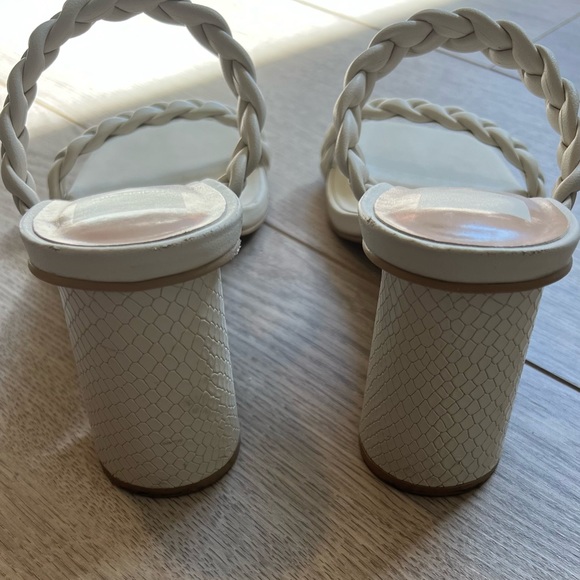 Dolce Vita Nairi braided strap heels in Ivory - Picture 2 of 6